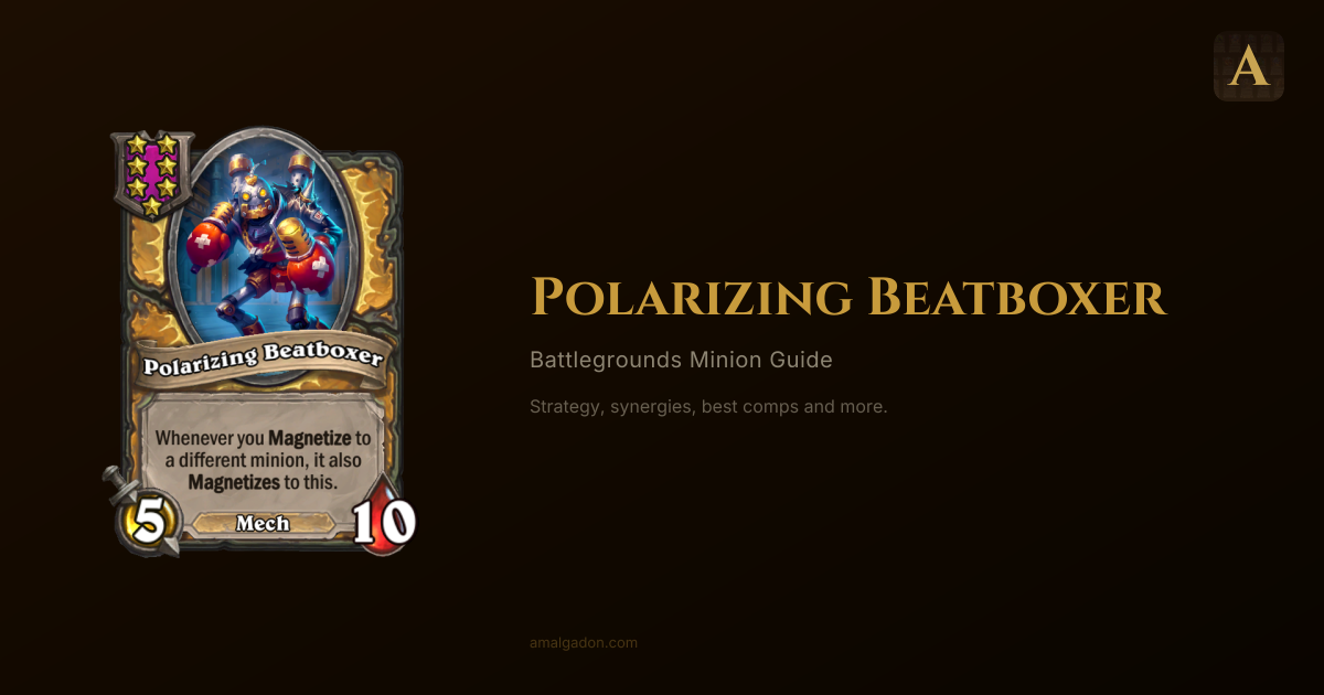 Polarizing Beatboxer (Tier 7 Mech) — Hearthstone Battlegrounds Minion ...
